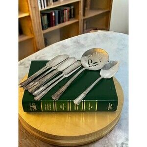 Lot of 8 WM Rogers IS Treasure Serving Pieces Spoons Sugar Butter Knife